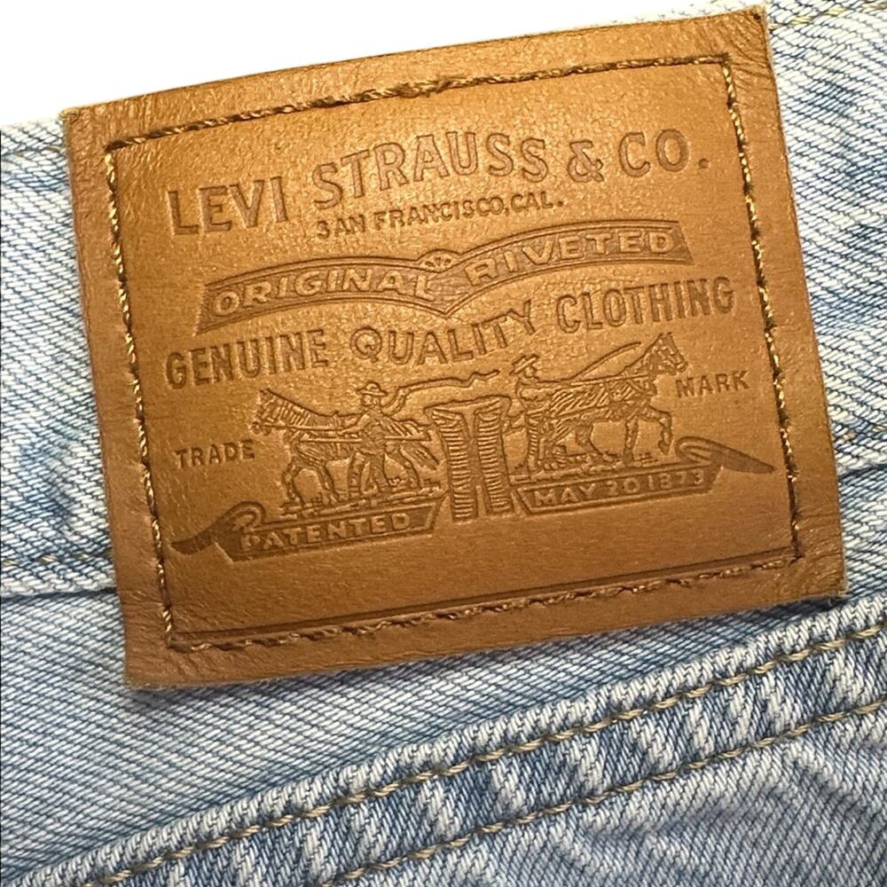 Levis Baggy Jeans Living Legend Light Wash Belted High Rise Wide Leg 30 - Picture 11 of 15
